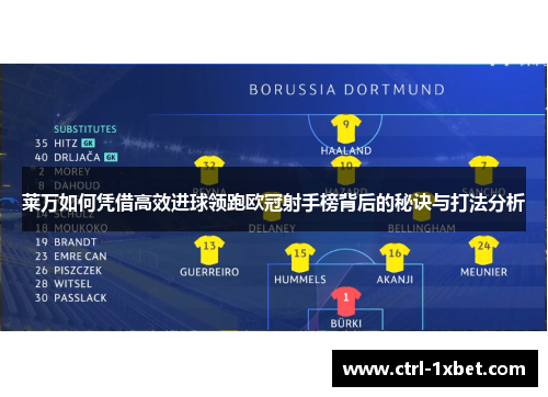 莱万如何凭借高效进球领跑欧冠射手榜背后的秘诀与打法分析